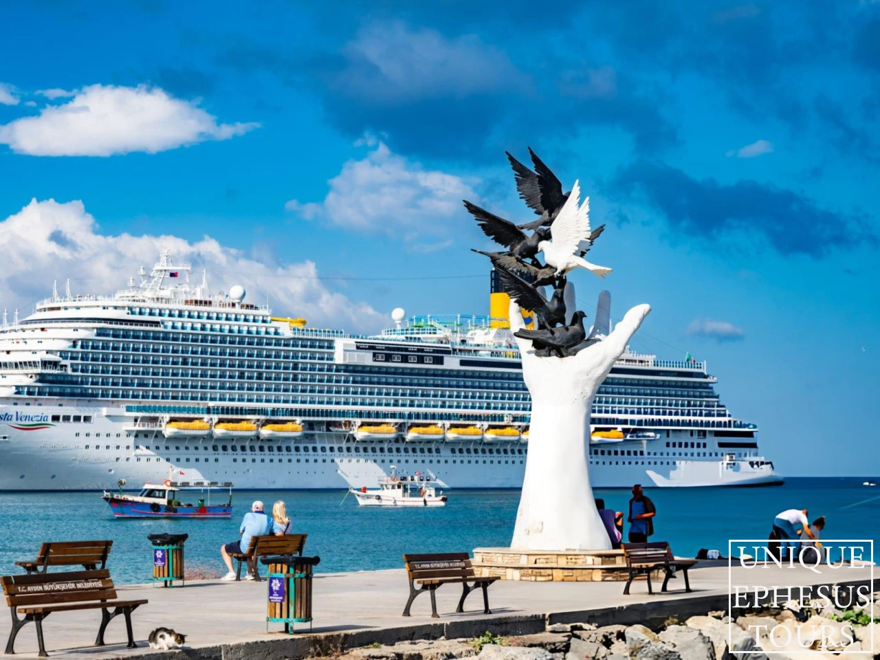 Kusadasi-Cruise-Port-Dove-Statue-Turkey