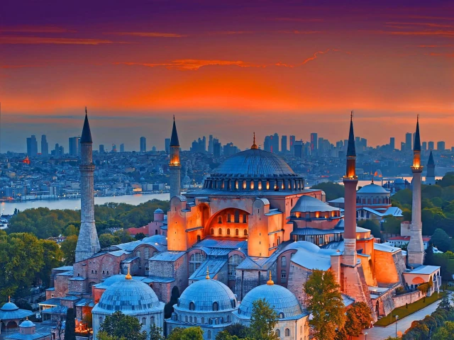 Hagia-Sophia-Sunset-Istanbul